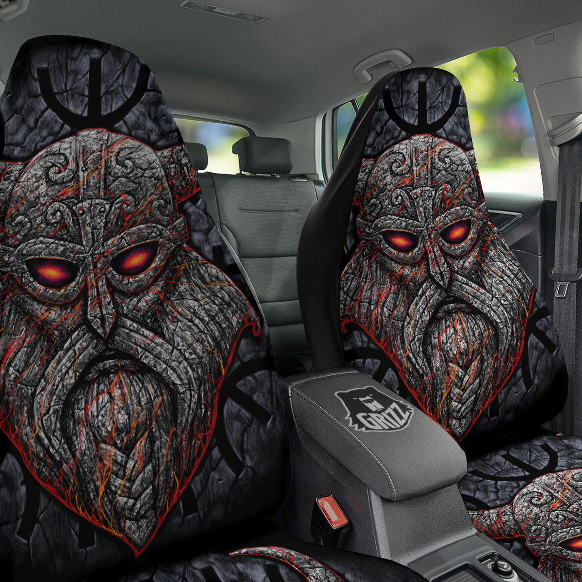 God Odin Ancient Viking Norse Print Car Seat Covers-grizzshop