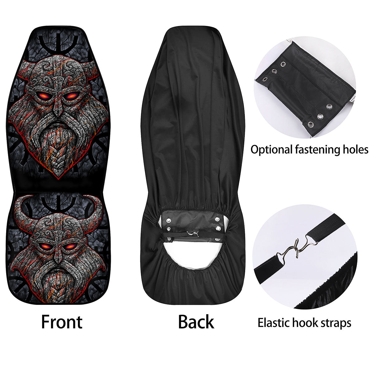 God Odin Ancient Viking Norse Print Car Seat Covers-grizzshop