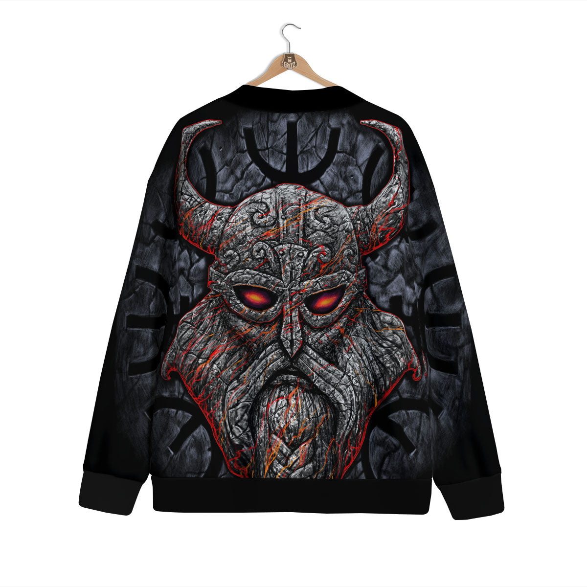God Odin Ancient Viking Norse Print Cardigan-grizzshop