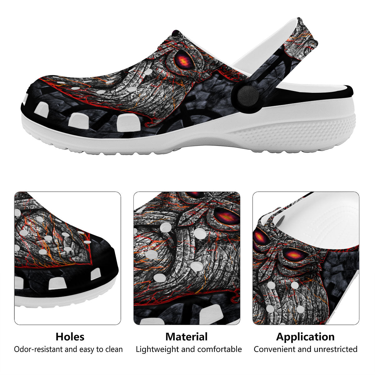 God Odin Ancient Viking Norse Print Clog-grizzshop