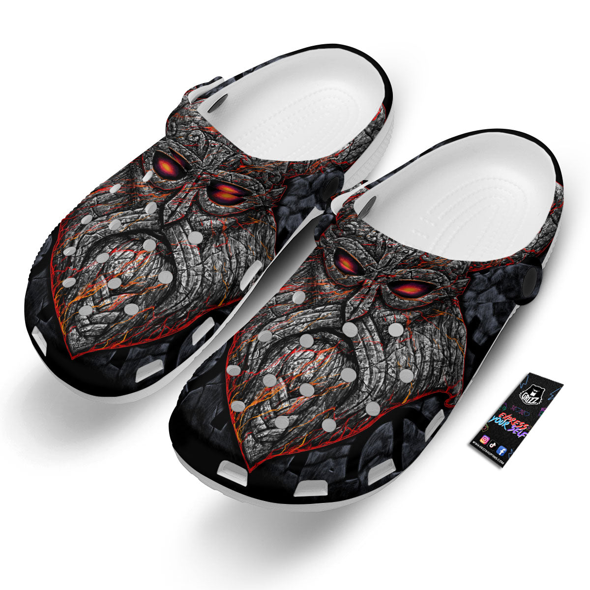 God Odin Ancient Viking Norse Print Clog-grizzshop