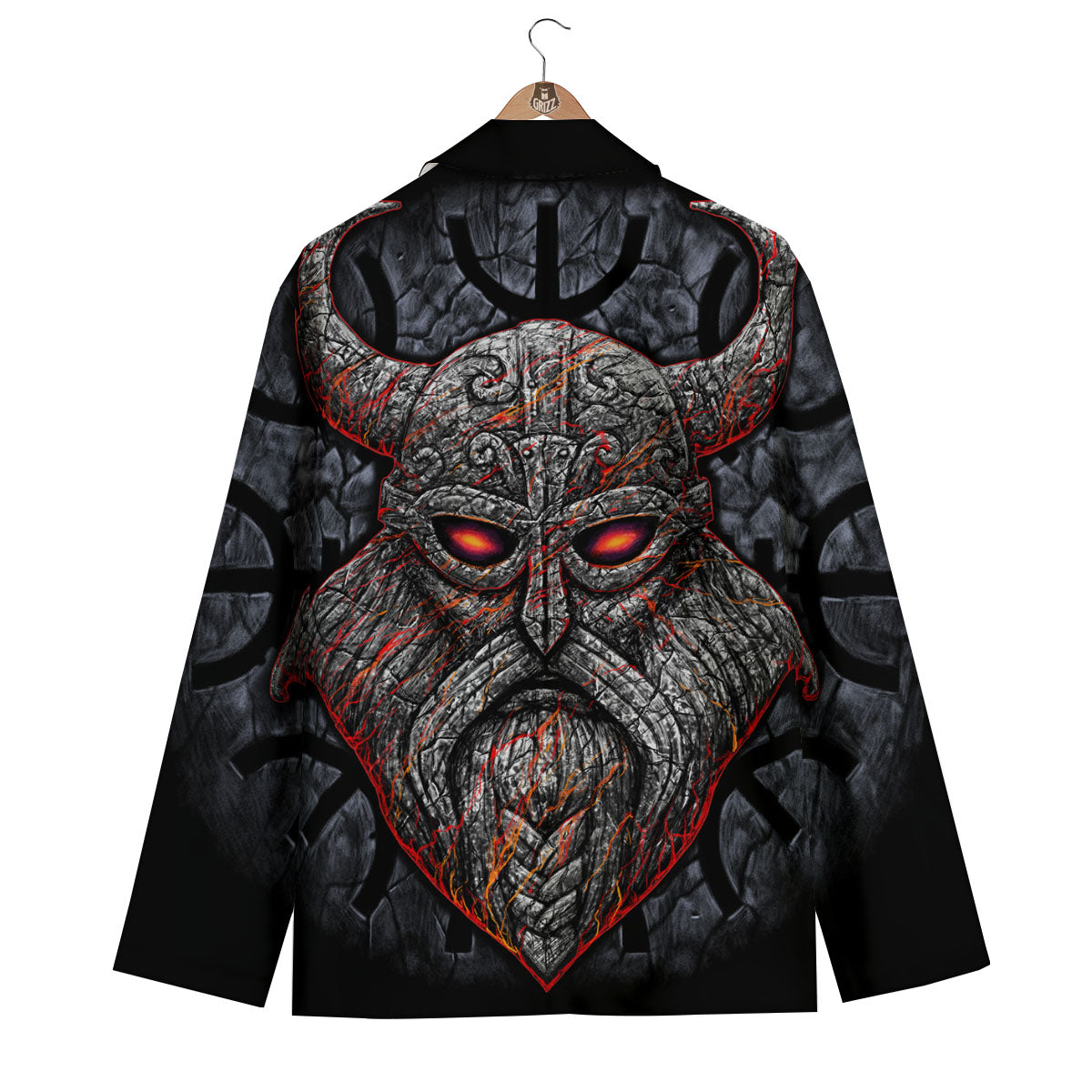 God Odin Ancient Viking Norse Print Men's Blazer-grizzshop