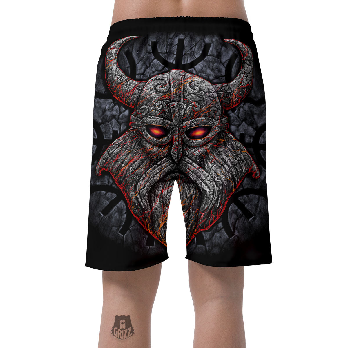 God Odin Ancient Viking Norse Print Men's Shorts-grizzshop
