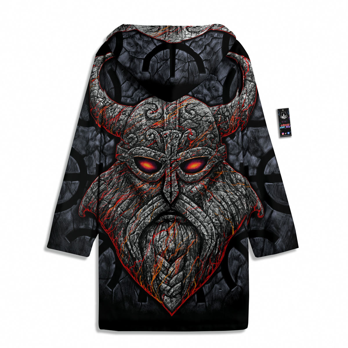 God Odin Ancient Viking Norse Print Men's Windbreaker Jacket-grizzshop