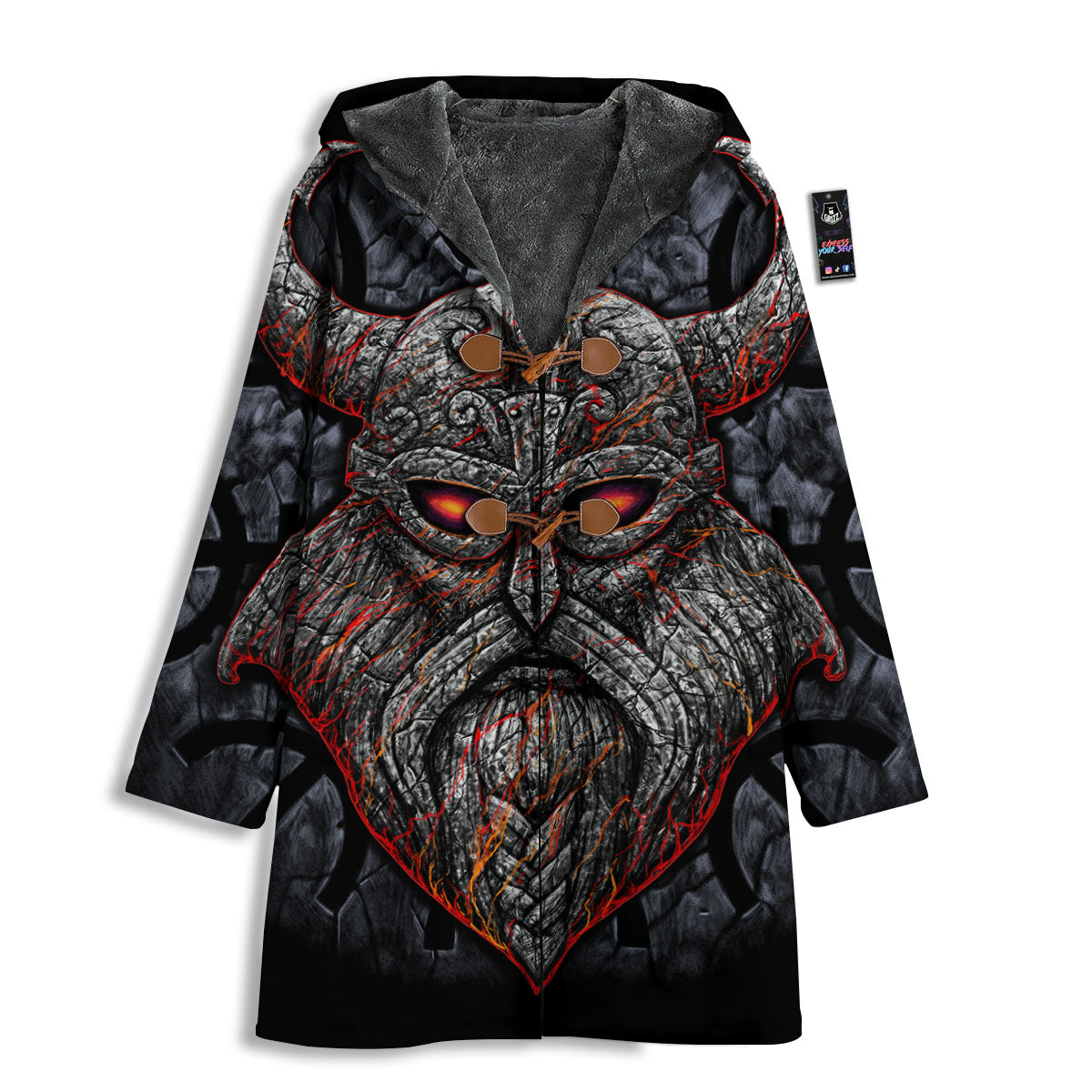 God Odin Ancient Viking Norse Print Men's Windbreaker Jacket-grizzshop