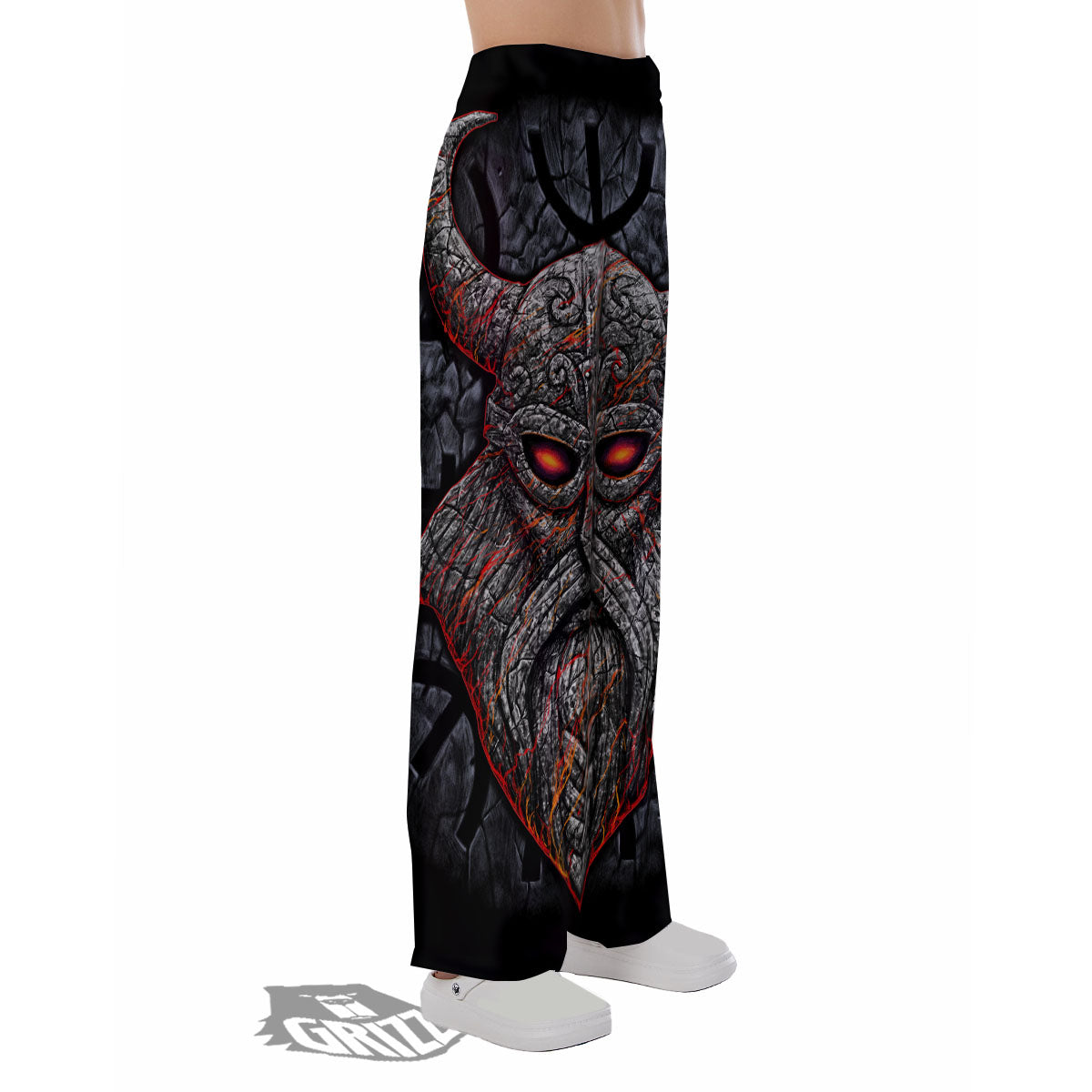 God Odin Ancient Viking Norse Print Pajama Pants-grizzshop