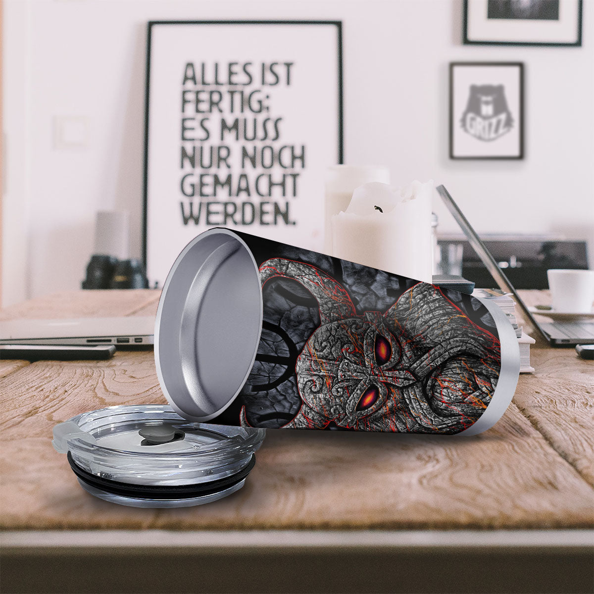 God Odin Ancient Viking Norse Print Tumbler-grizzshop