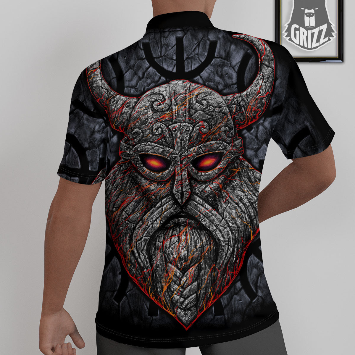 God Odin Ancient Viking Norse Print Untucked Shirts-grizzshop