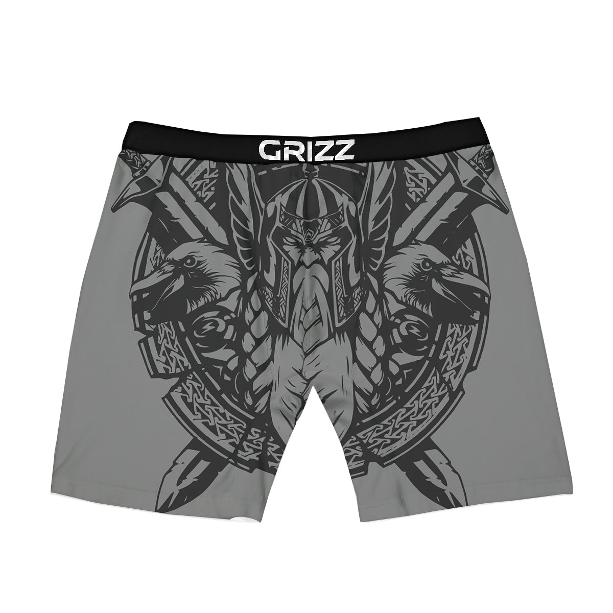 God Odin Grey Color Print Boxer Briefs-grizzshop