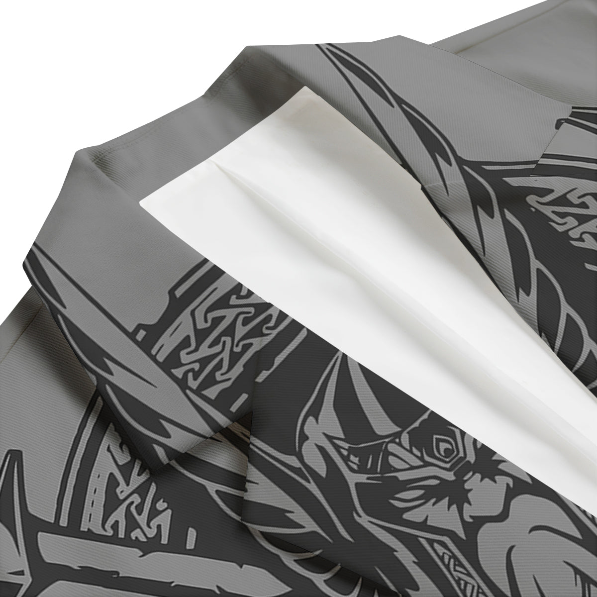 God Odin Grey Color Print Men's Blazer-grizzshop
