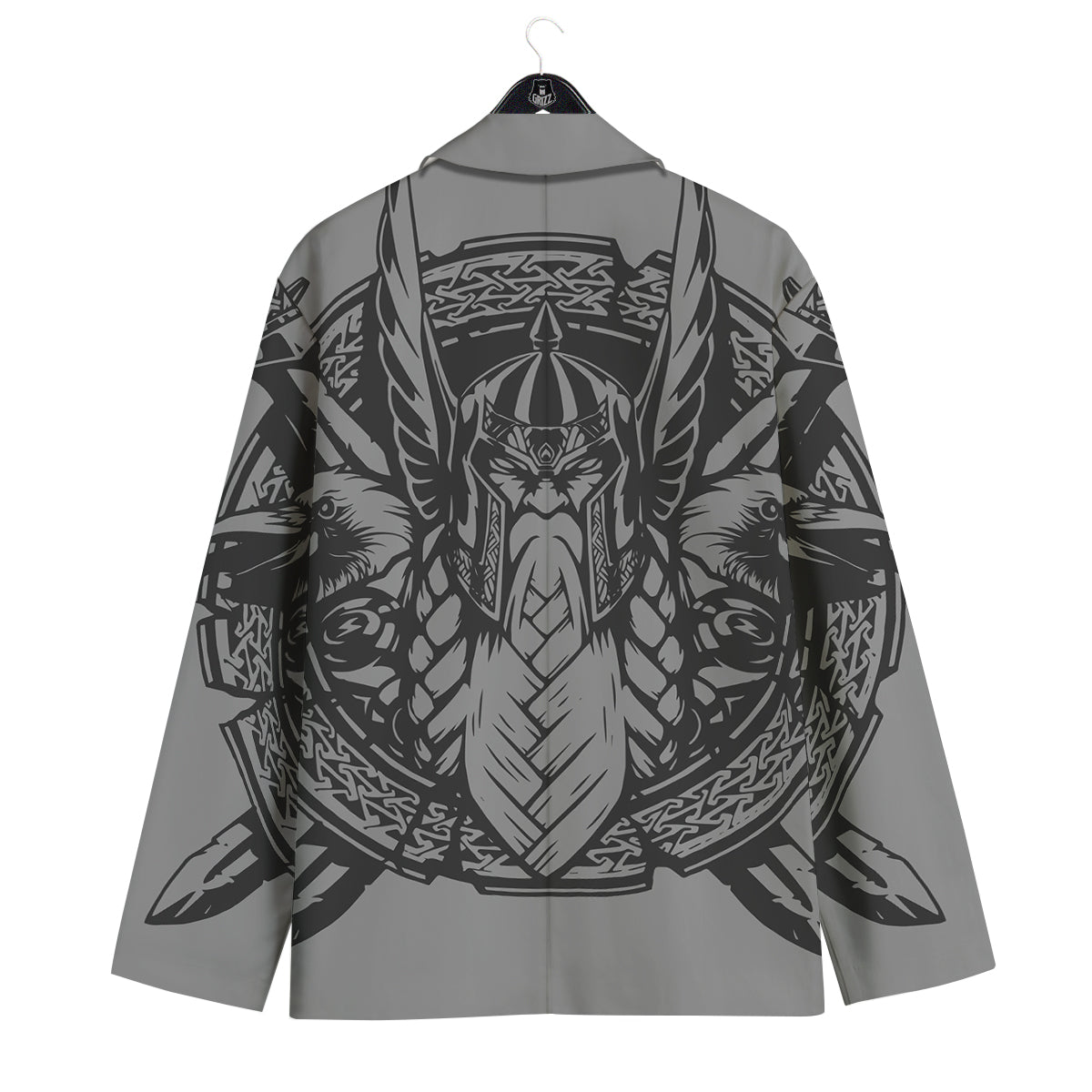 God Odin Grey Color Print Men's Sport Coat-grizzshop
