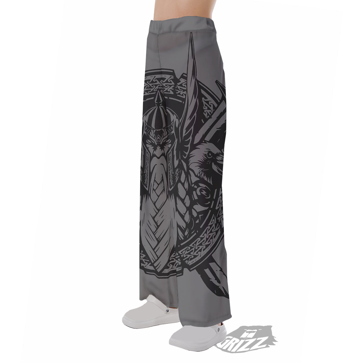 God Odin Grey Color Print Pajama Pants-grizzshop
