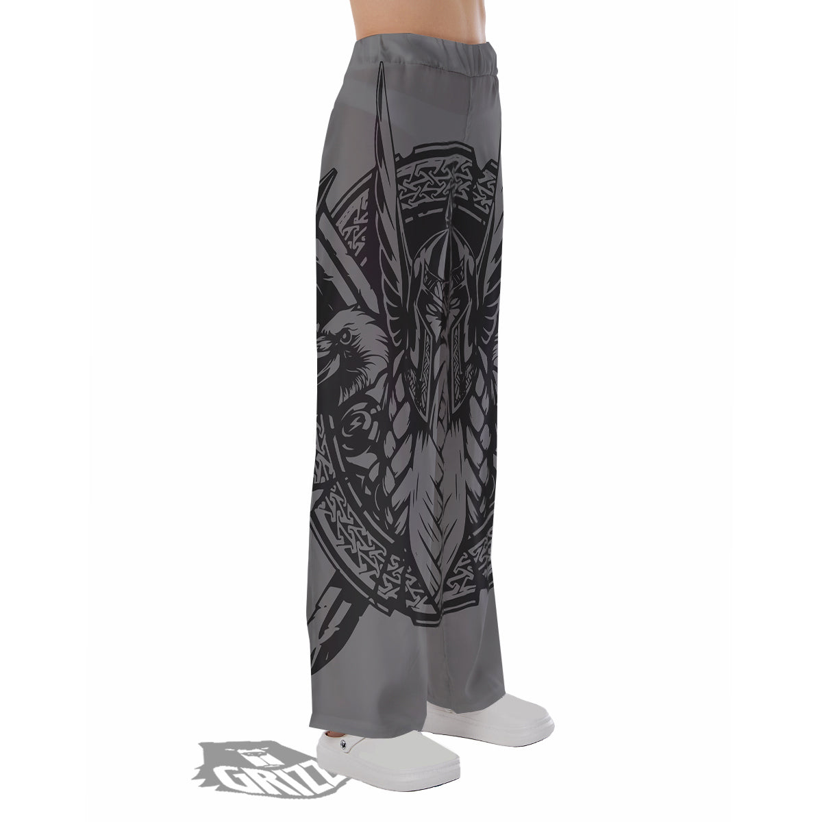 God Odin Grey Color Print Pajama Pants-grizzshop
