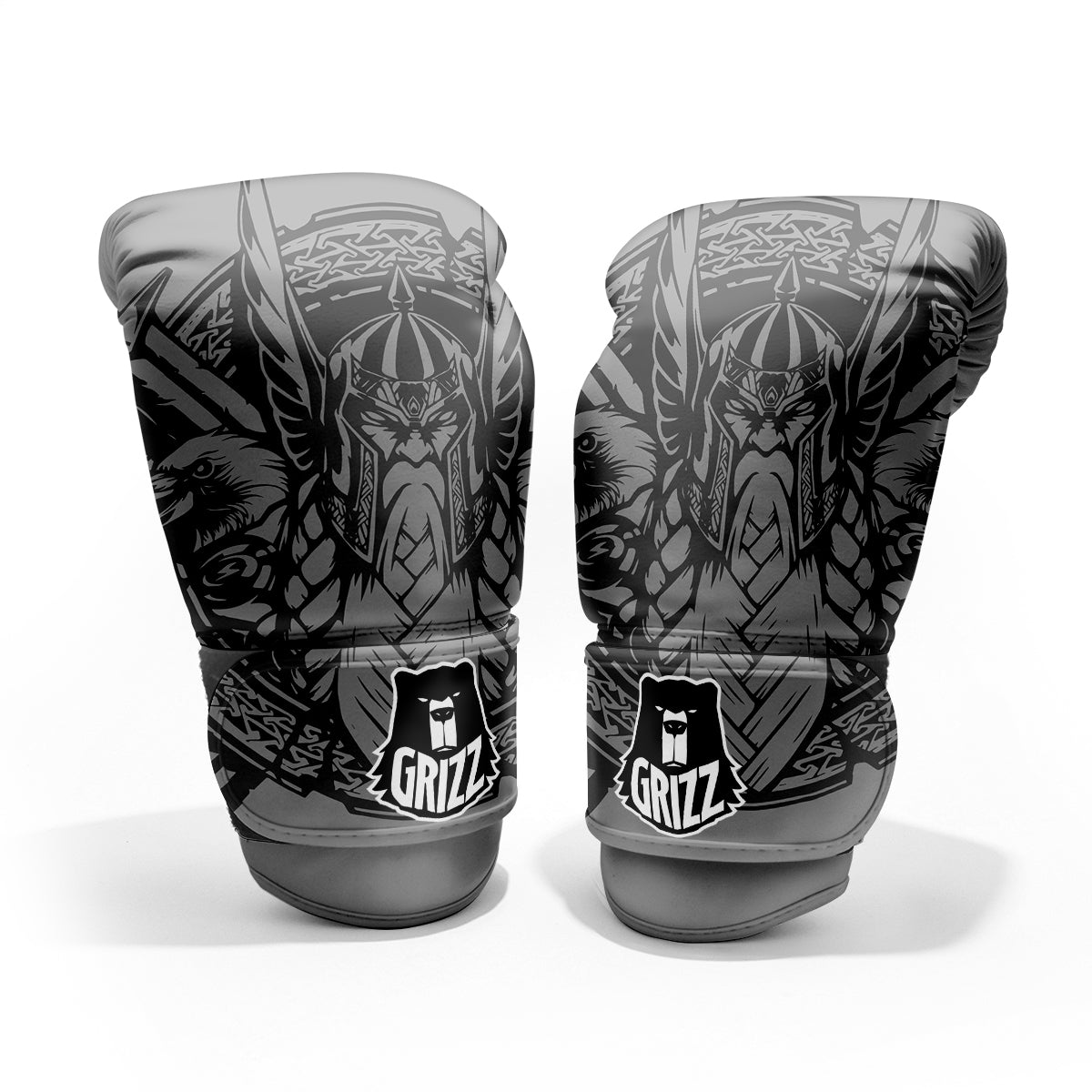 God Odin Grey Color Print Pro Boxing Glove