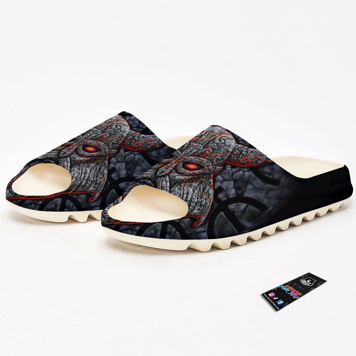 God Odin Ancient Viking Norse Print Sandals-grizzshop