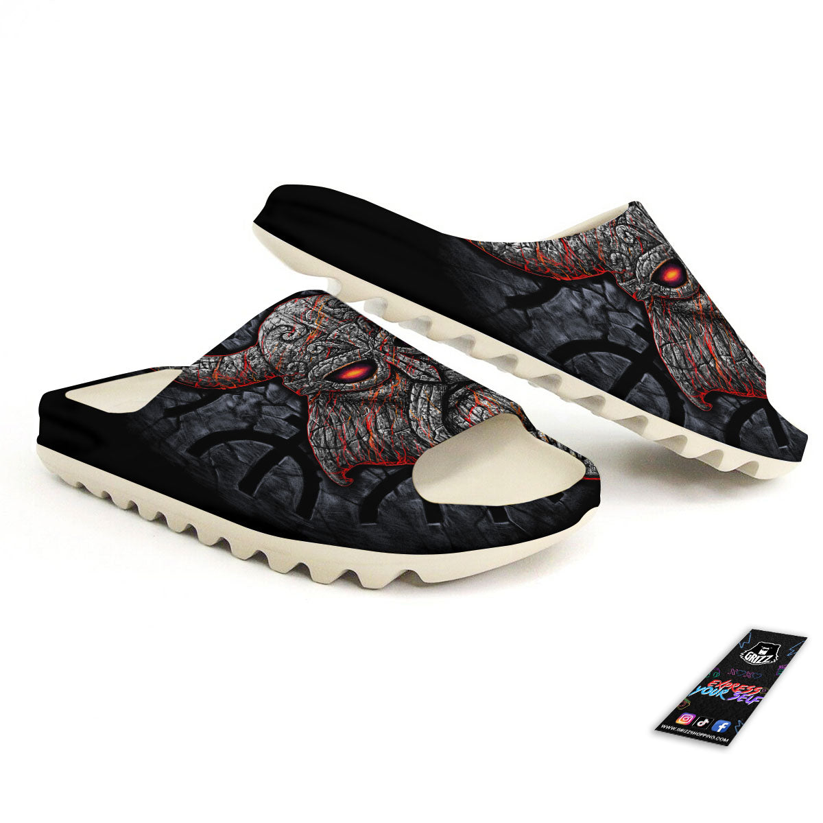 God Odin Ancient Viking Norse Print Sandals-grizzshop
