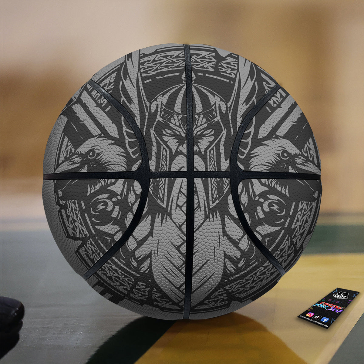 God Odin Grey Color Print Basketball