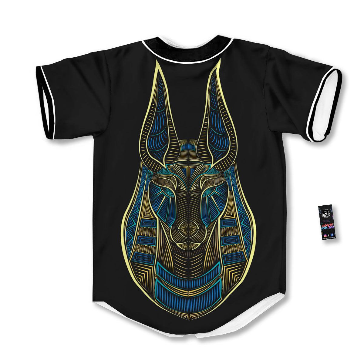 Gods Ancient Egyptian Print Baseball Jersey-grizzshop