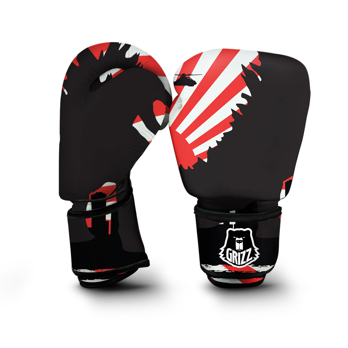 Godzilla Japanese Kamikaze Print Boxing Gloves-grizzshop