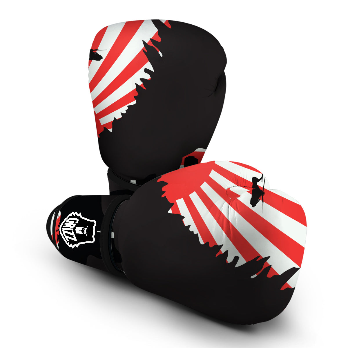 Godzilla Japanese Kamikaze Print Boxing Gloves-grizzshop