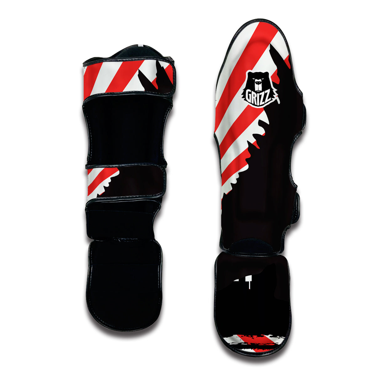 Godzilla Japanese Kamikaze Print Muay Thai Shin Guards-grizzshop