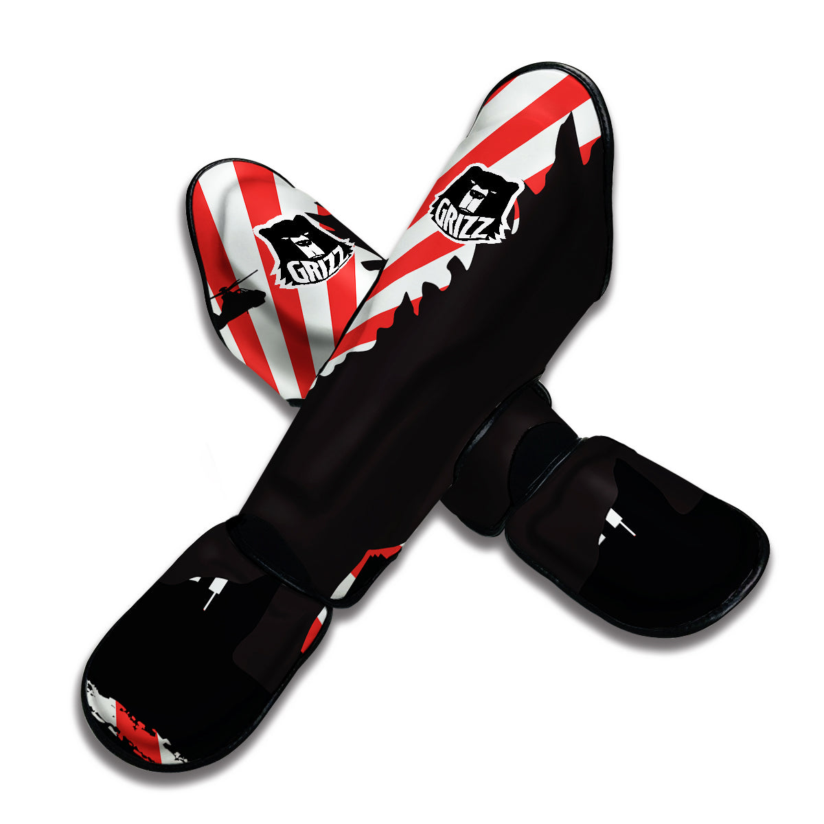 Godzilla Japanese Kamikaze Print Muay Thai Shin Guards-grizzshop