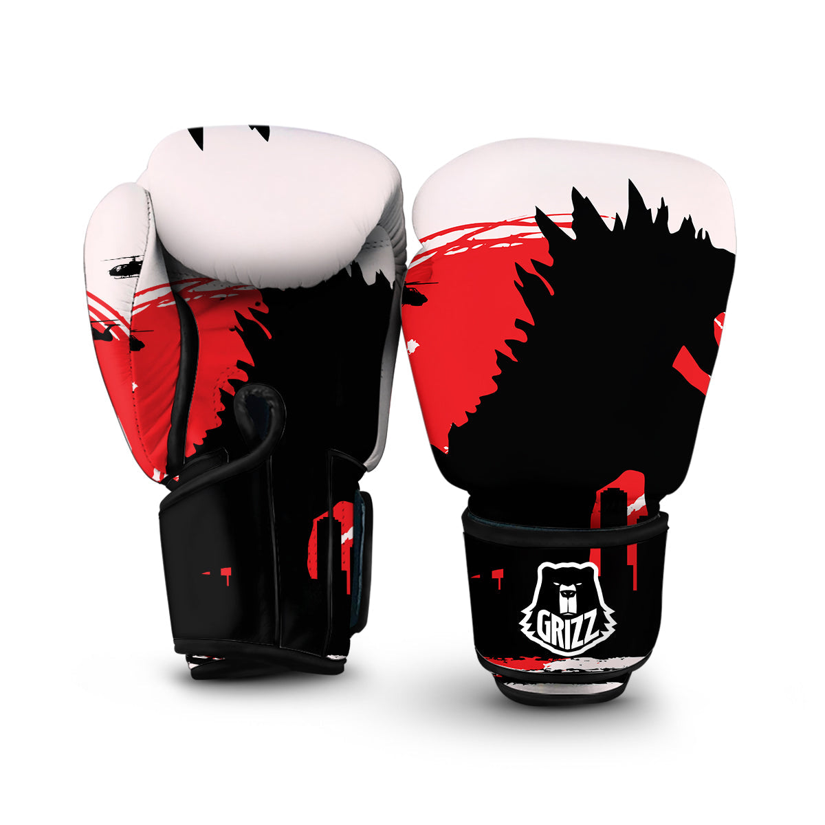 Godzilla Japanese Print Boxing Gloves-grizzshop