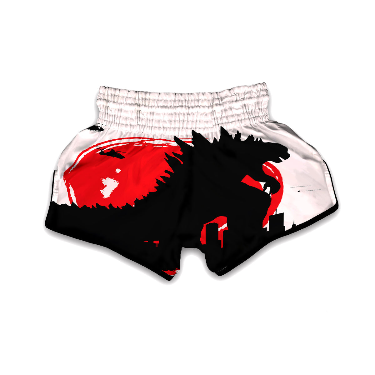 Godzilla Japanese Print Muay Thai Boxing Shorts-grizzshop