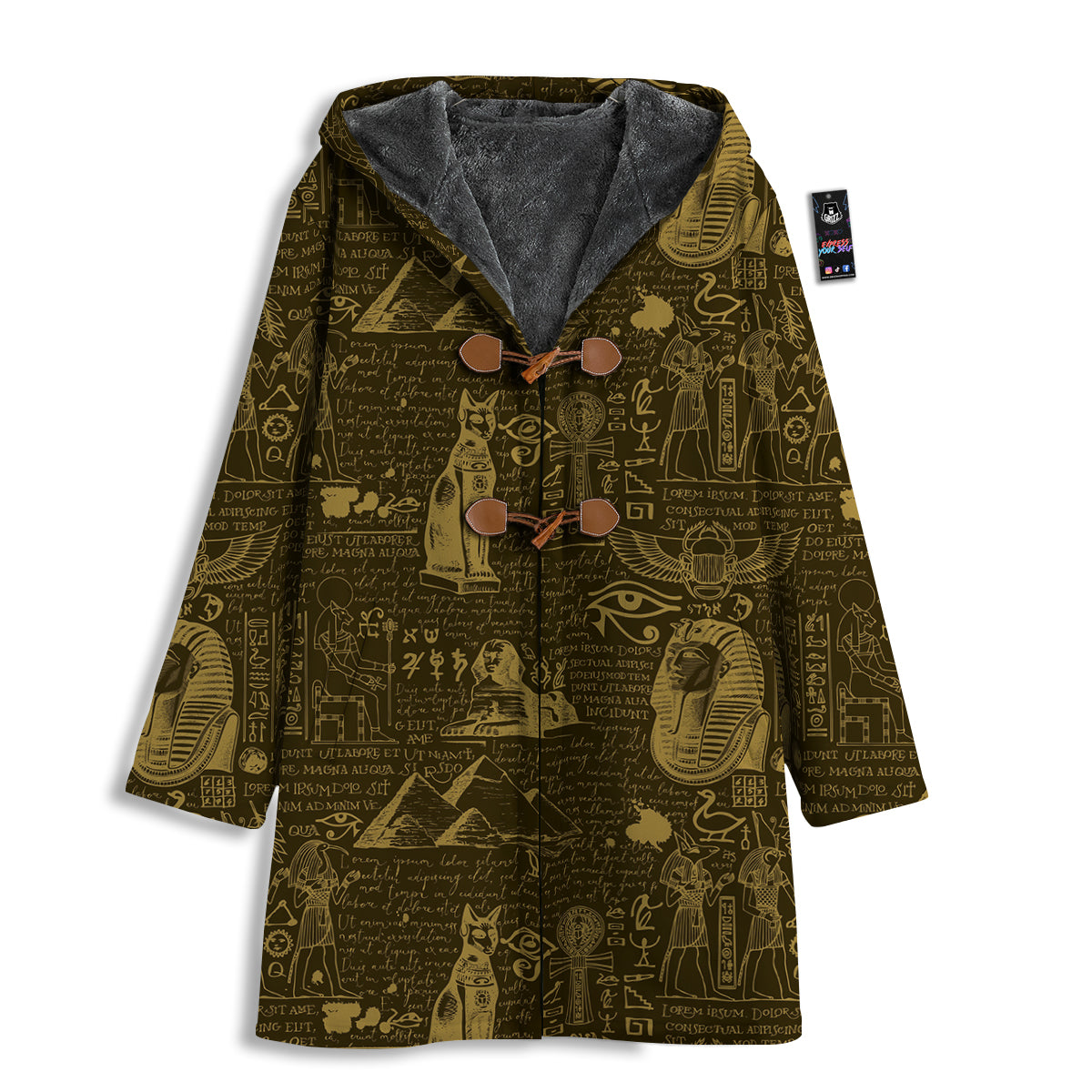 Gold Ancient Egypt Print Pattern Men's Windbreaker Jacket-grizzshop