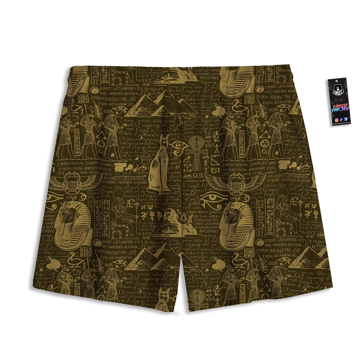 Hibiscus Exotic Tropical Print Pattern Mesh Shorts