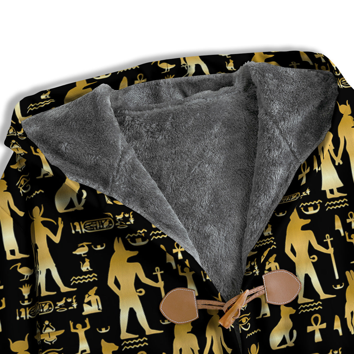 Gold And Black Egypt Ancient Mythology Print Pattern Men's Windbreaker Jacket-grizzshop
