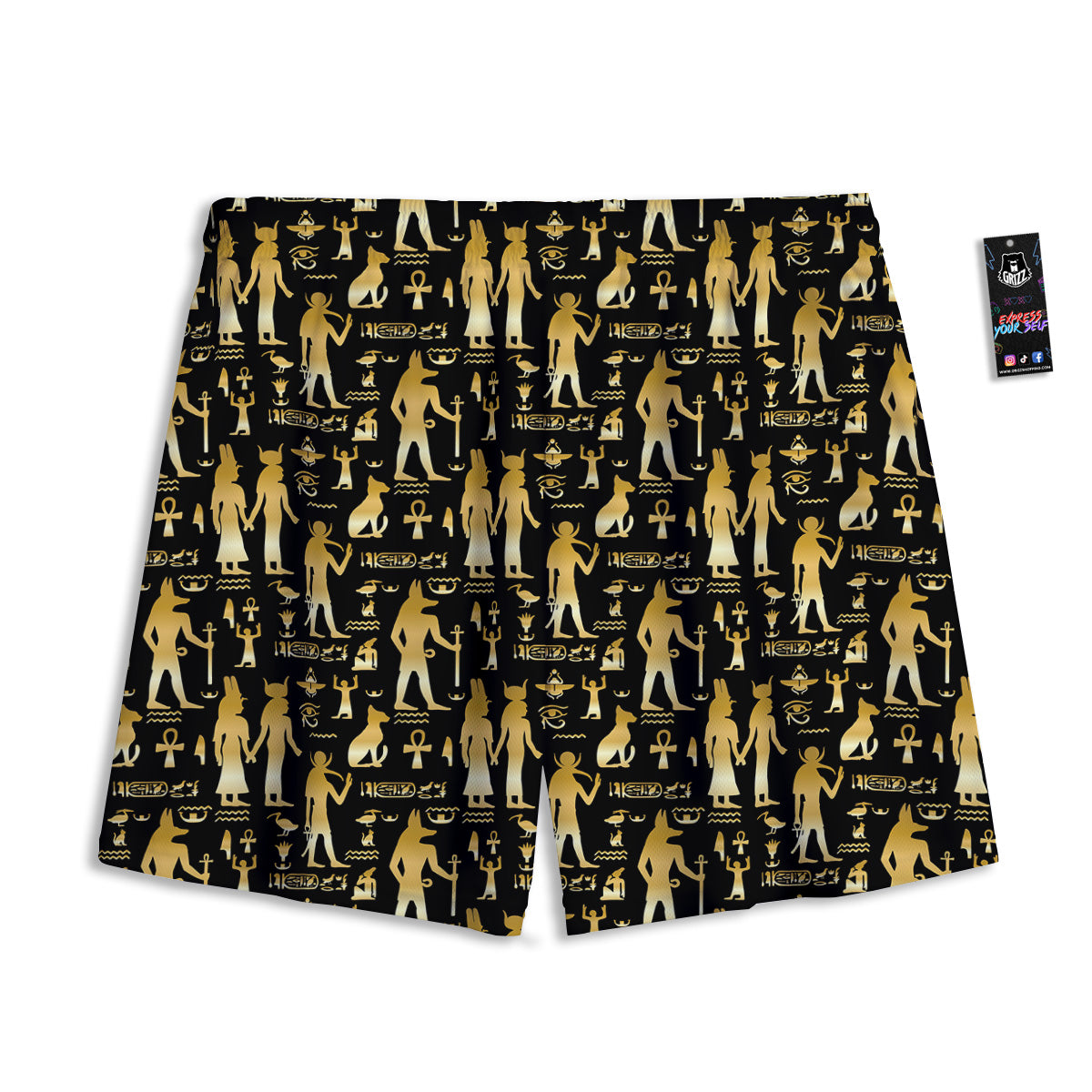 Kimono Flower Print Pattern Mesh Shorts