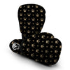 Gold Black Crown Print Pattern Boxing Gloves-grizzshop