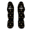 Gold Black Crown Print Pattern Muay Thai Shin Guards-grizzshop