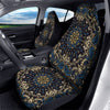 Gold Blue Paisley Bandana Print Car Seat Covers-grizzshop