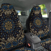 Gold Blue Paisley Bandana Print Car Seat Covers-grizzshop