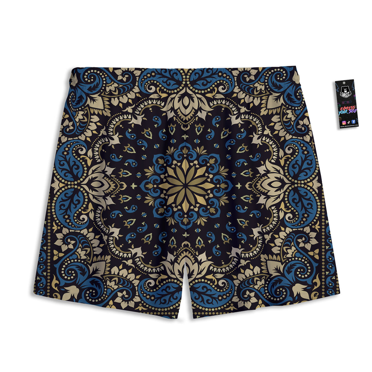 Hieroglyphs And Gods Egyptian Print Mesh Shorts