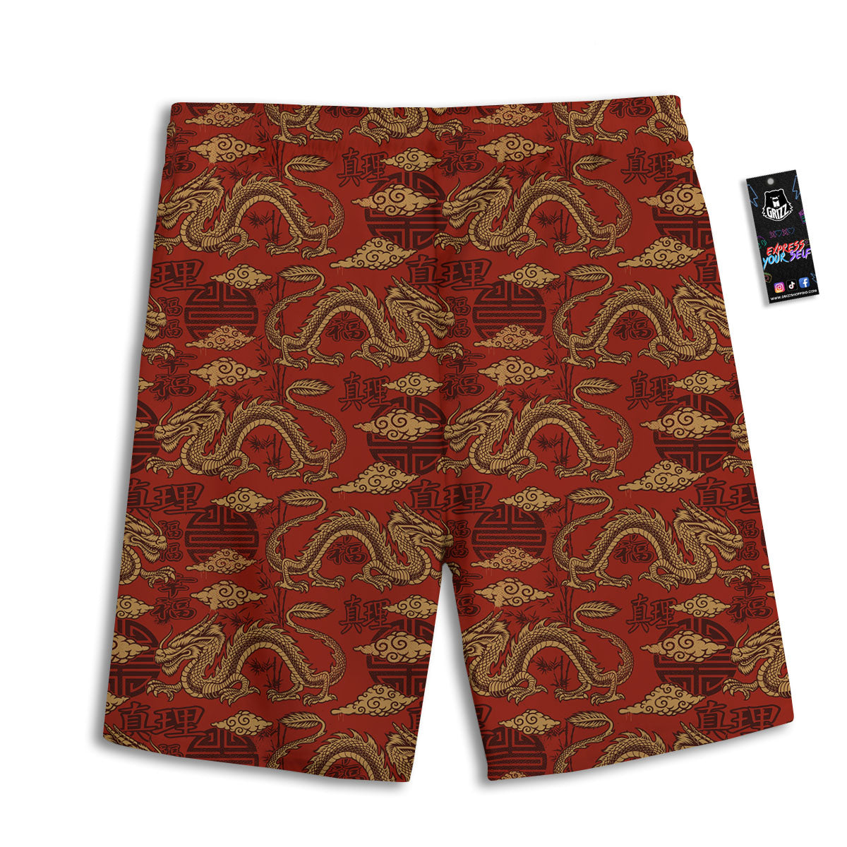 Hippie Elephant Indian Boho Print Men's Athletic Shorts