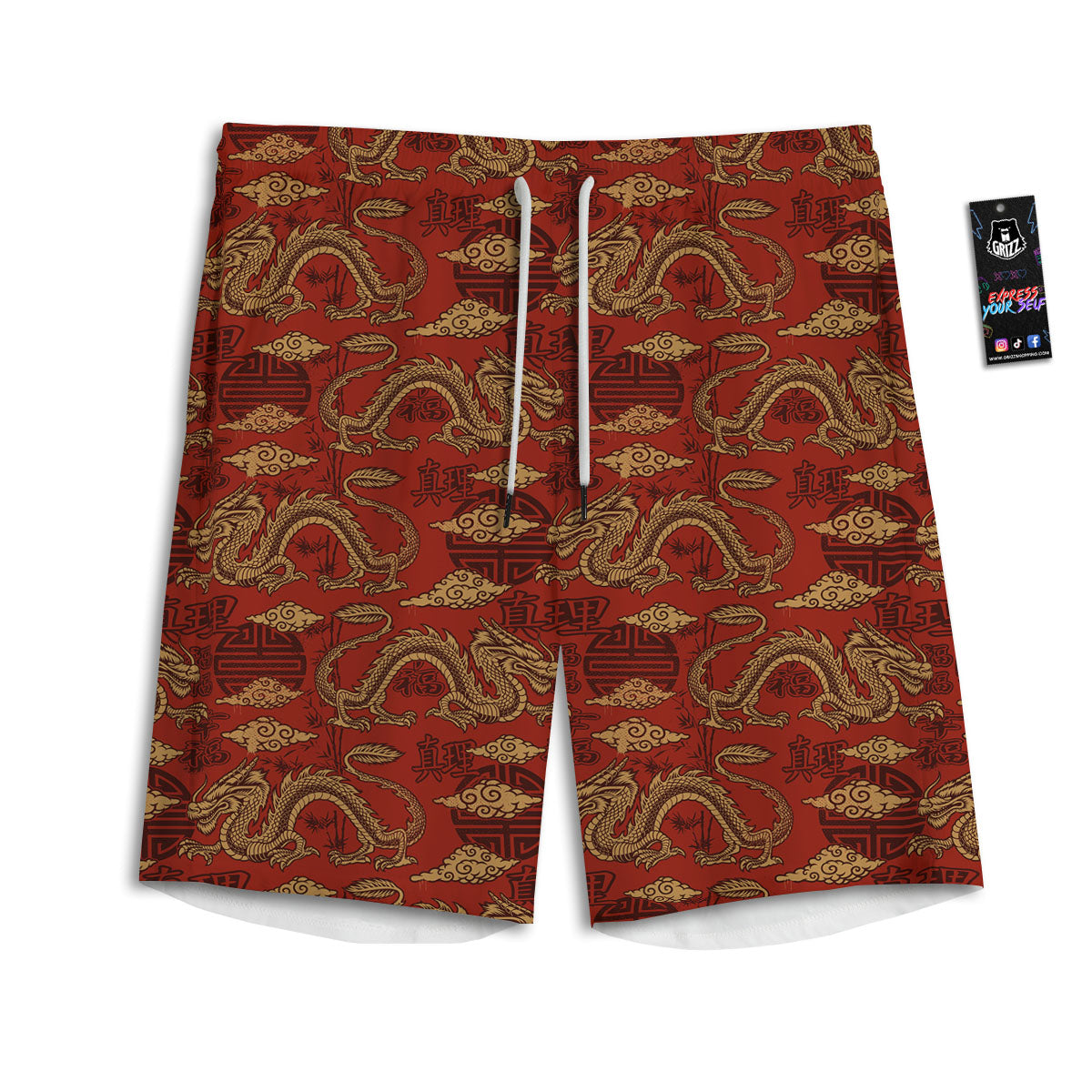 Hippie Elephant Indian Boho Print Men's Athletic Shorts