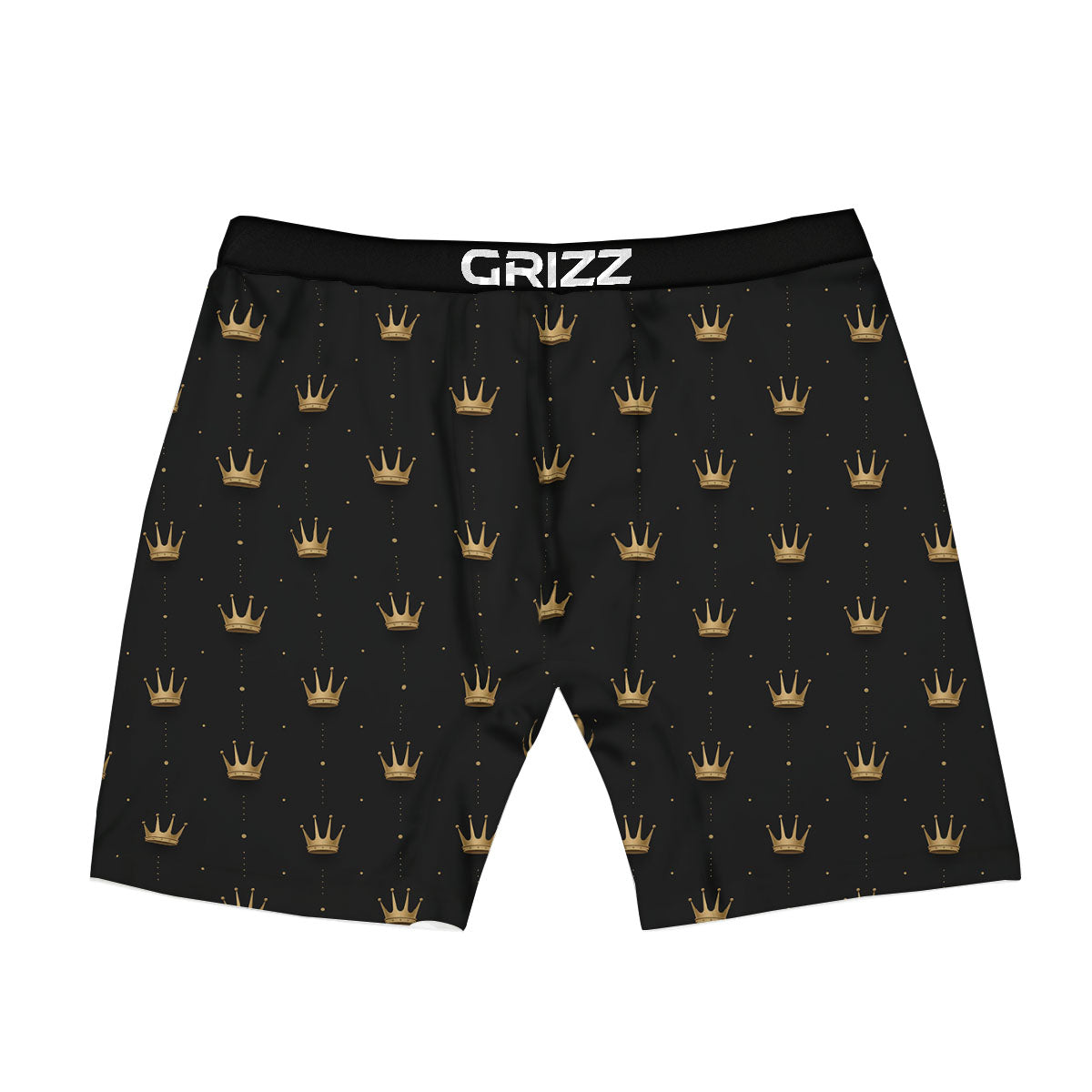 Gold Crown Print Pattern Boxer Briefs-grizzshop
