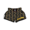 Gold Cupid Print Pattern Muay Thai Boxing Shorts-grizzshop