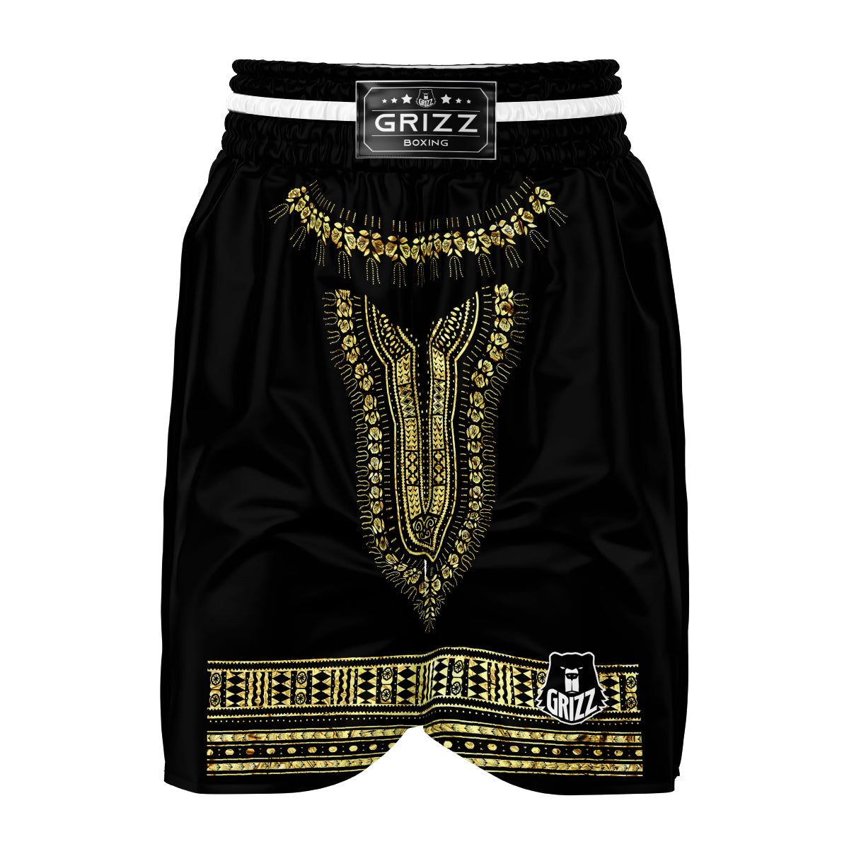 Gold Dashiki Boxing Shorts-grizzshop