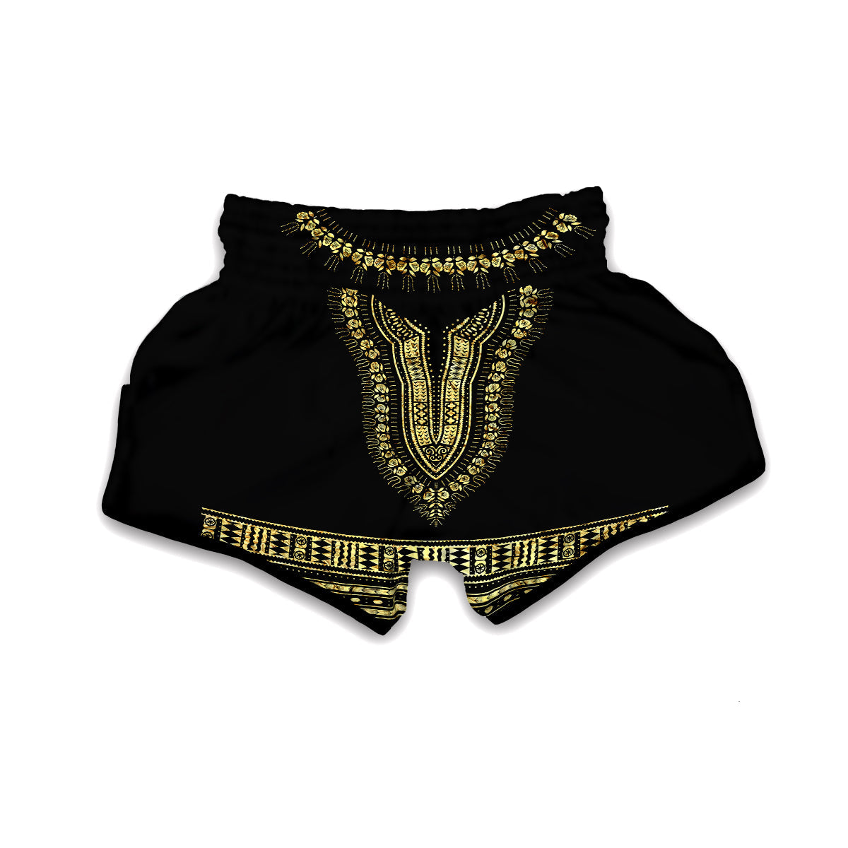 Gold Dashiki Muay Thai Boxing Shorts-grizzshop