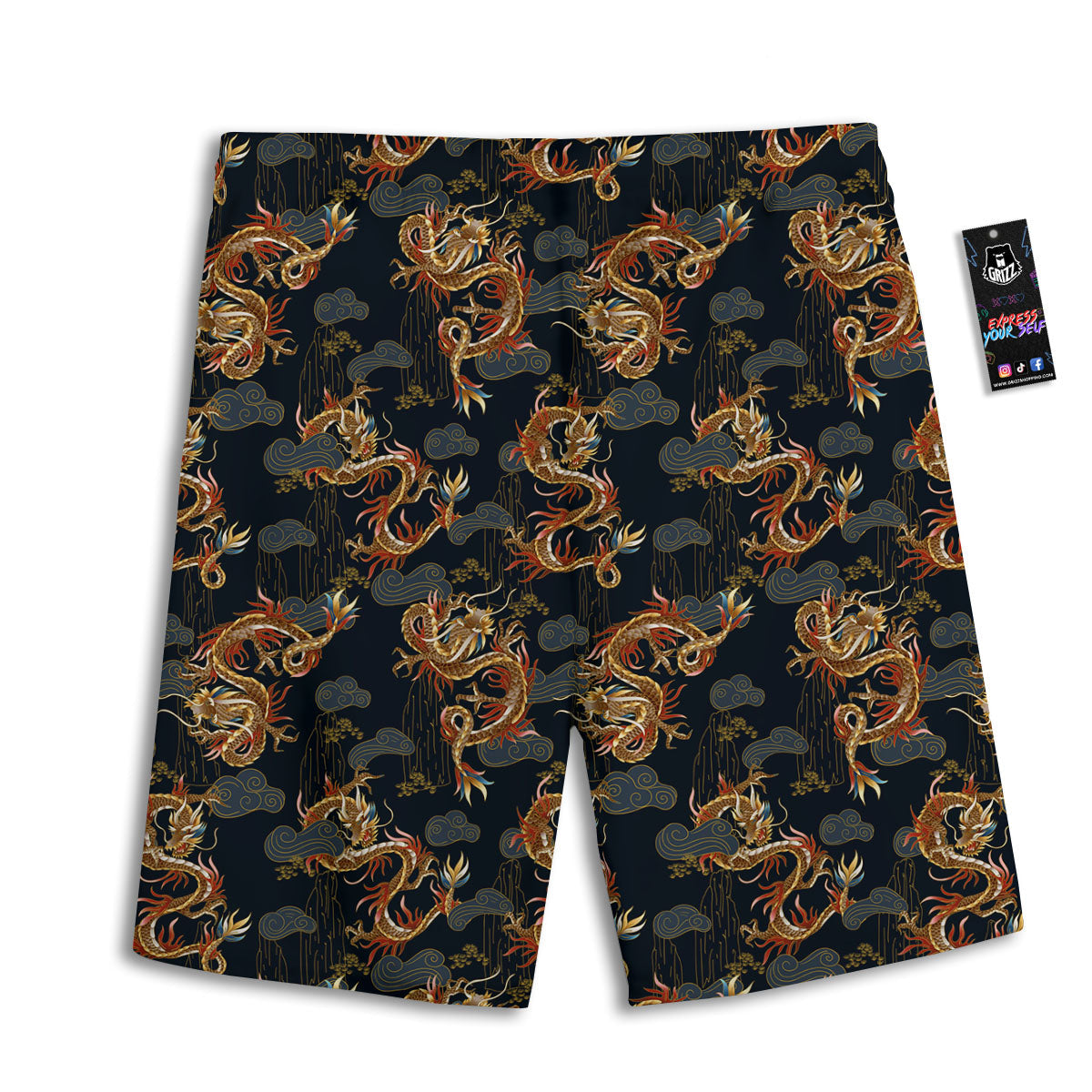 Hippie Sign Peace Flower Print Pattern Men's Athletic Shorts