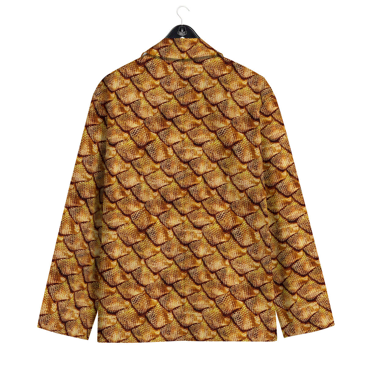 Gold Dragons Skin 3D Print Pattern Men's Sport Coat-grizzshop
