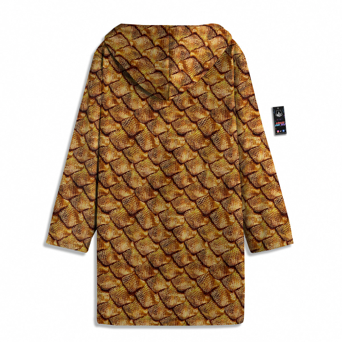 Gold Dragons Skin 3D Print Pattern Men's Windbreaker Jacket-grizzshop