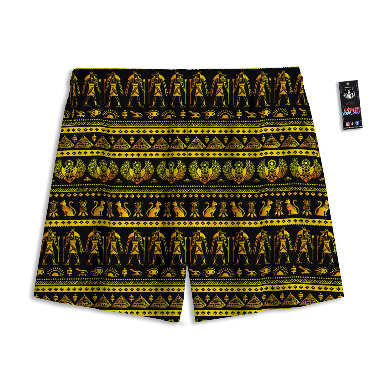 Knitted Cute Snowman Print Pattern Mesh Shorts