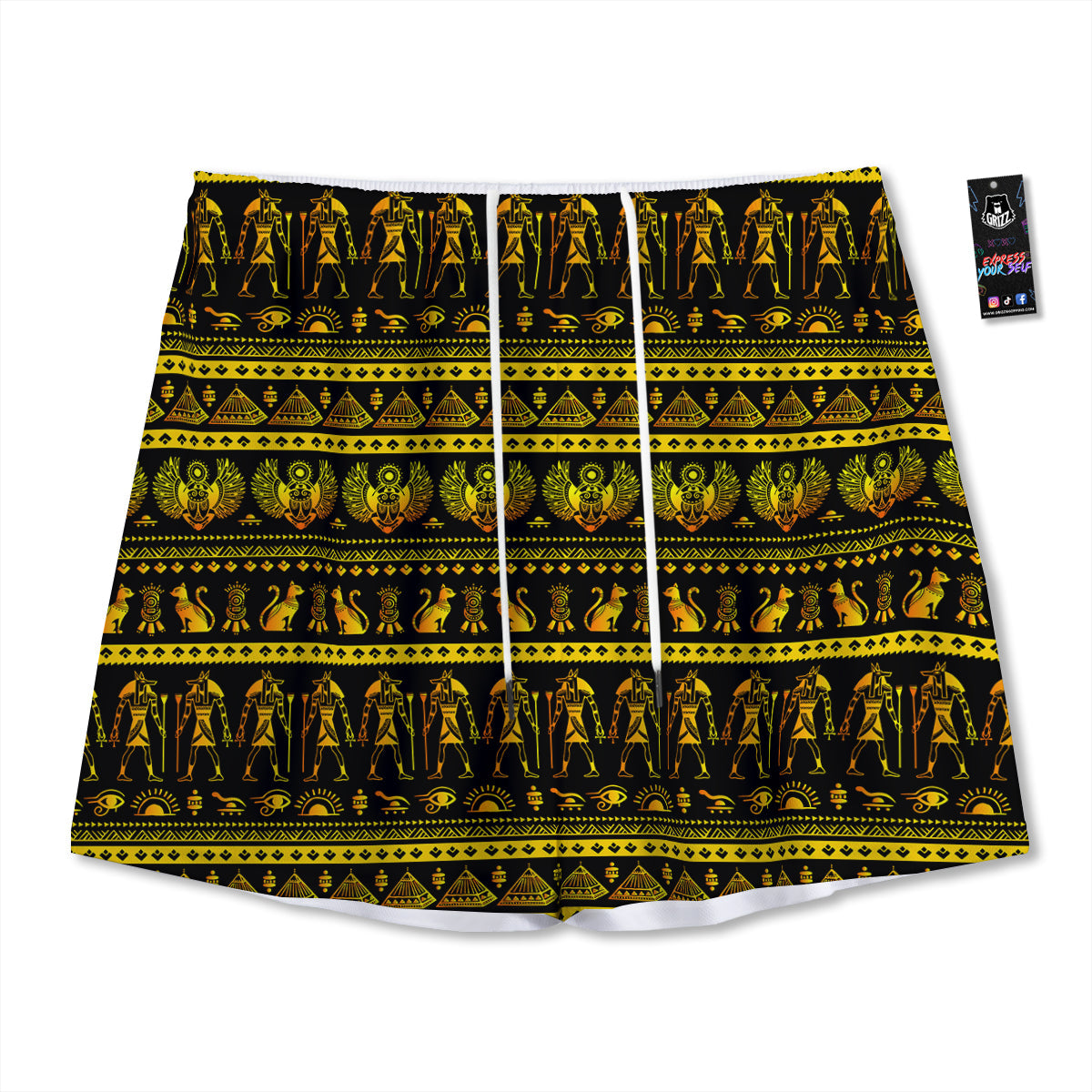 Knitted Cute Snowman Print Pattern Mesh Shorts