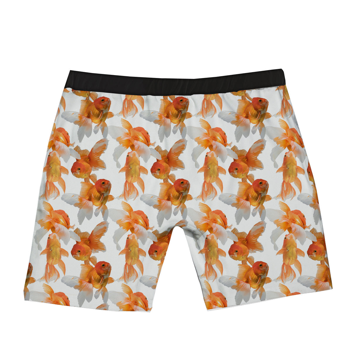 Gold Fish And White Print Pattern Boxer Briefs-grizzshop