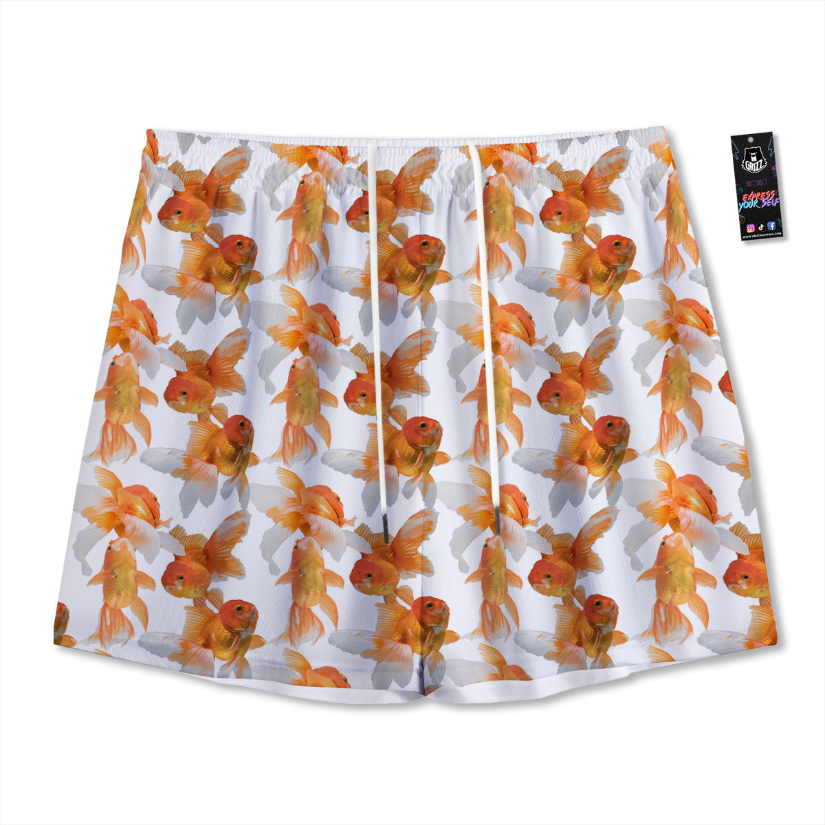 Hieroglyphs Egypt Print Pattern Mesh Shorts